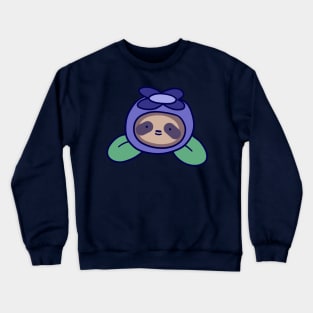 Blueberry Sloth Face Crewneck Sweatshirt